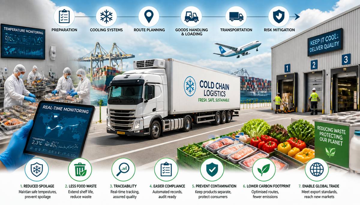 How Cold Chain Logistics Ensures Food Safety and Eliminates Food Waste