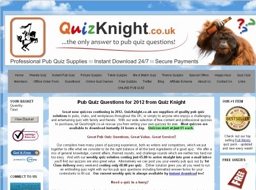 https://www.quizknight.co.uk/ website